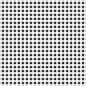 May include: A black and white image of a repeating pattern of small black dots on a white background.