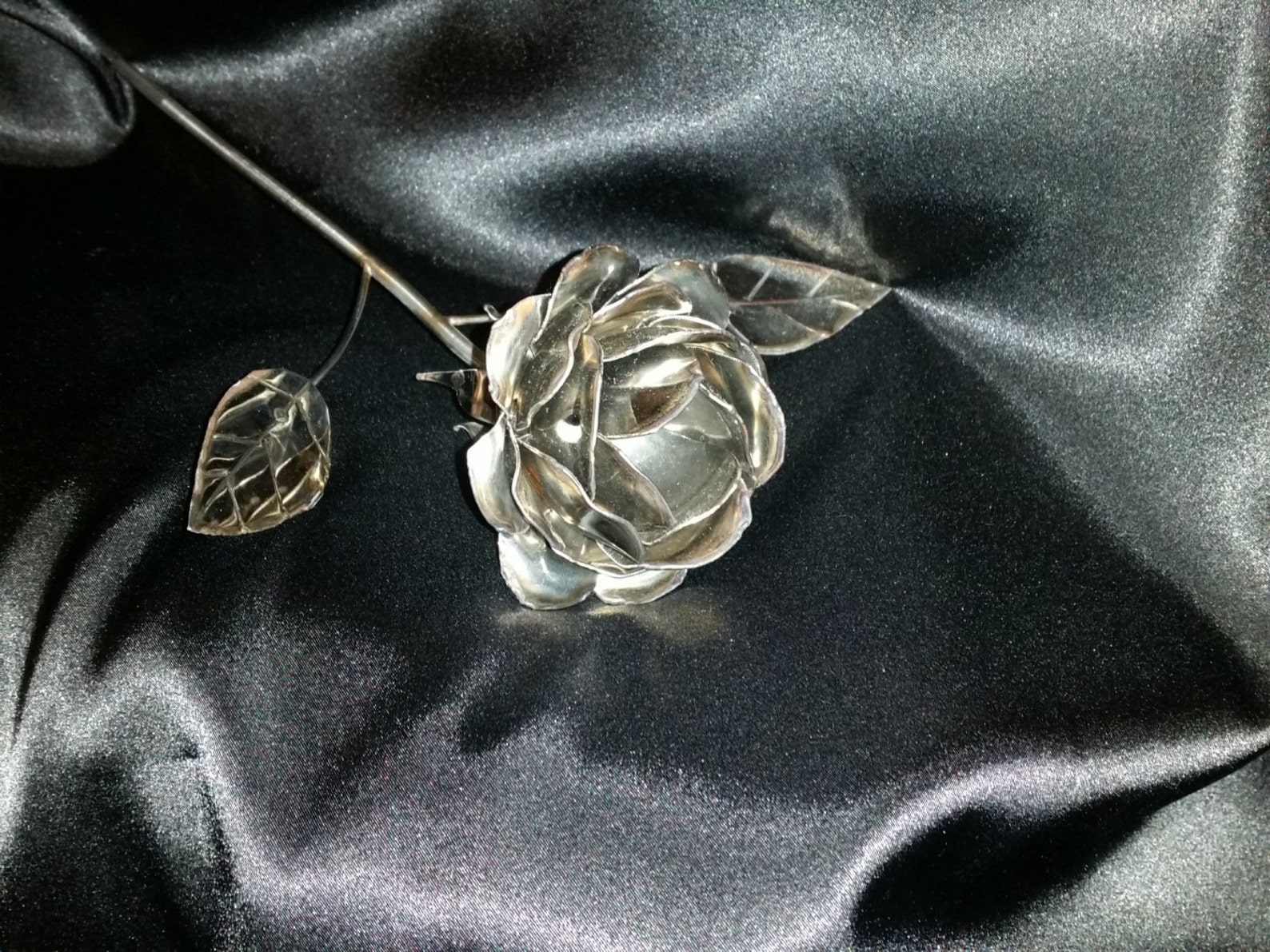 Beautiful stainless steel rose with stainless steel stem. Etsy