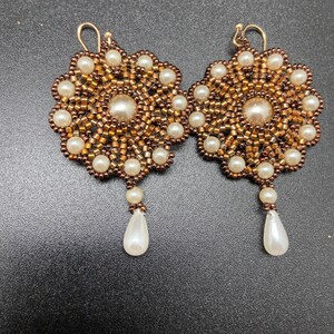 Beaded Pearl Earrings