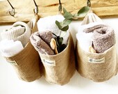Jute bag, basket, hanging basket, natural linen, plant bag, storage