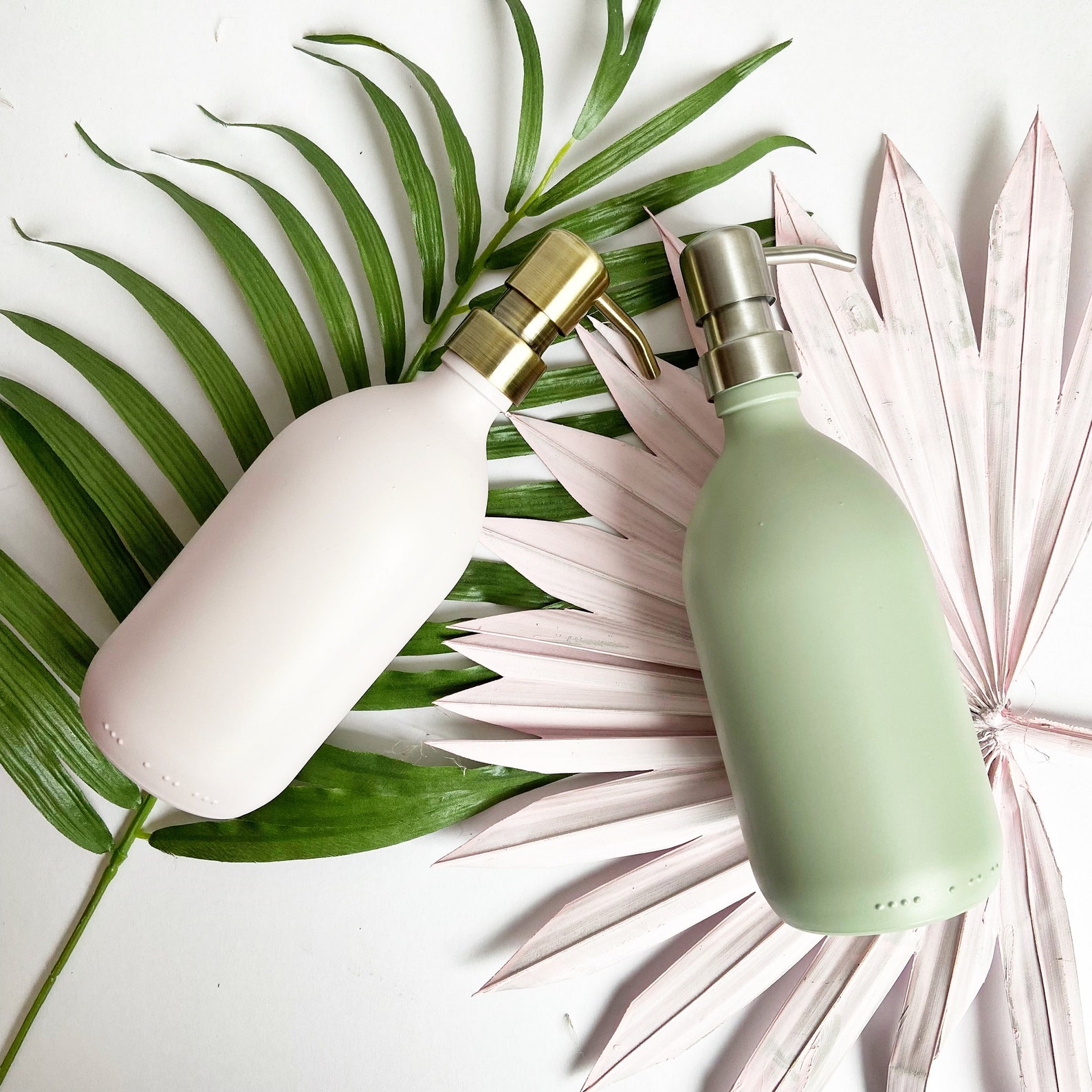 SAGE GREEN GLASS Bottles 500ml Refillable With Waterproof Etsy UK