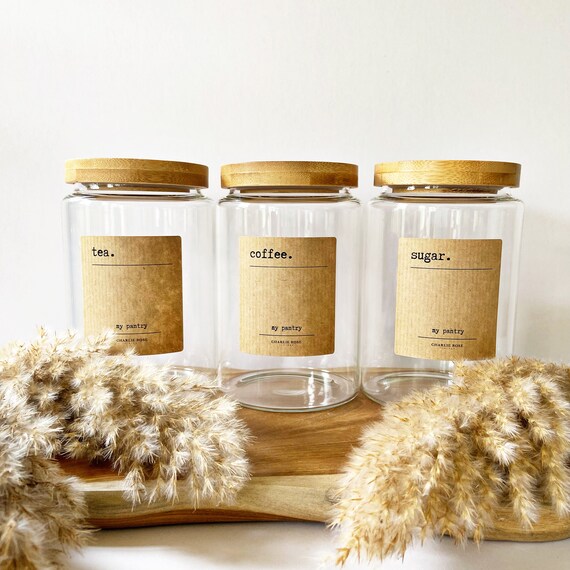 Tea Coffee Sugar Glass Jars With Bamboo Wooden Lids And Uk Tea Coffee Sugar Glass Jars With, Ceramic Storage Jars With Wooden Lids Uk
