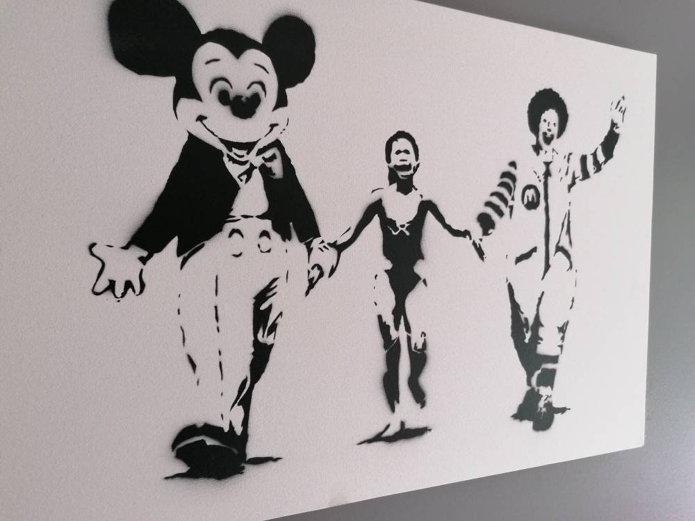 BANKSY NAPALM Sprayed on Canvas Street Art Grafitti Print - Etsy