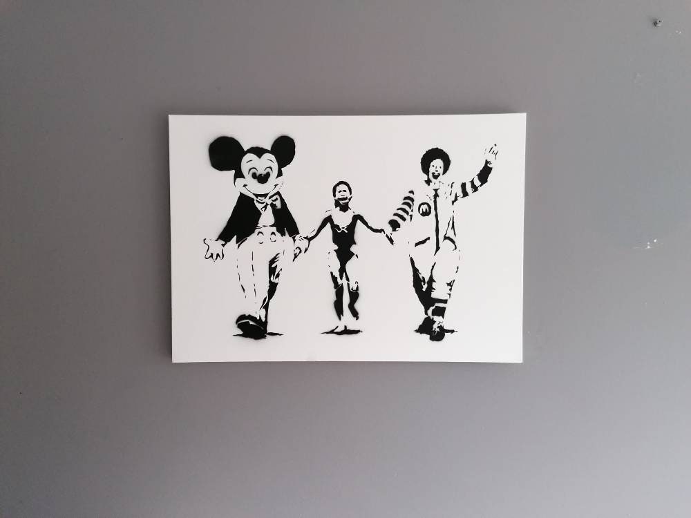 BANKSY NAPALM Sprayed on Canvas Street Art Grafitti Print - Etsy