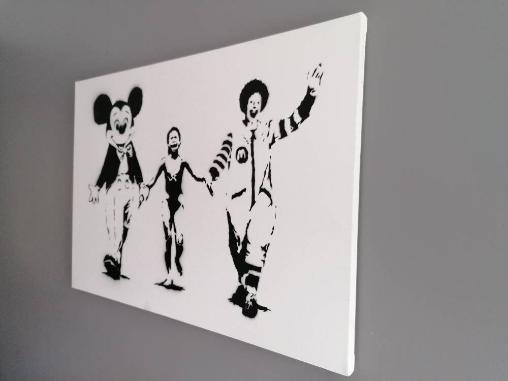 BANKSY NAPALM Sprayed on Canvas Street Art Grafitti Print - Etsy