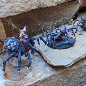 Drow War Party and Lloth the Spider Queen Minis for D&D, TTRPGs