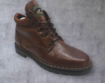 Hush Puppies Brunswick Boots Womens UK 7 Brown Leather Lace Up Ankle Casual