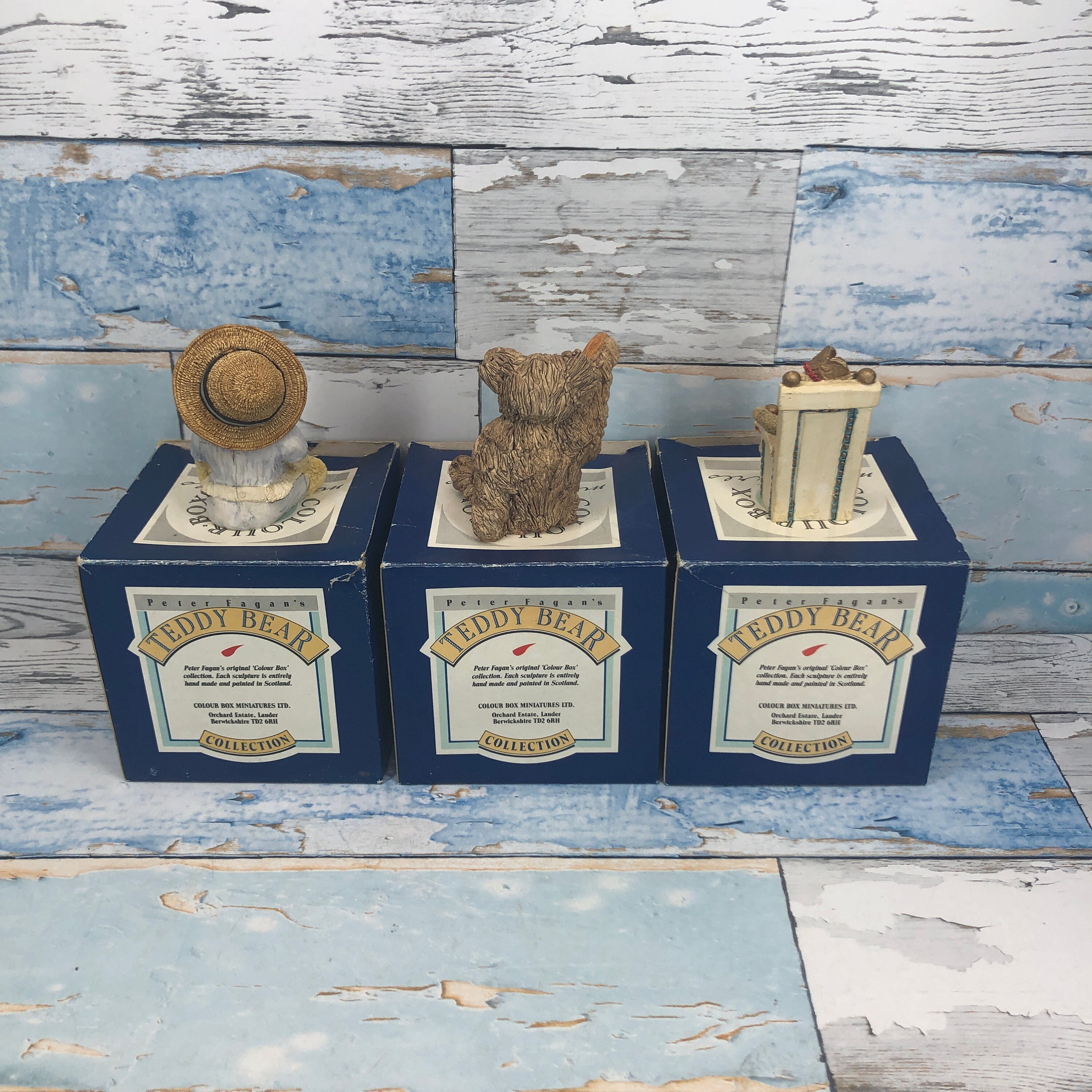 ピーターフェイガン ビンテージ テディベア3体セット Peter Fagan Teddy Bears for Sale Collectable Brown Boxed 3 to