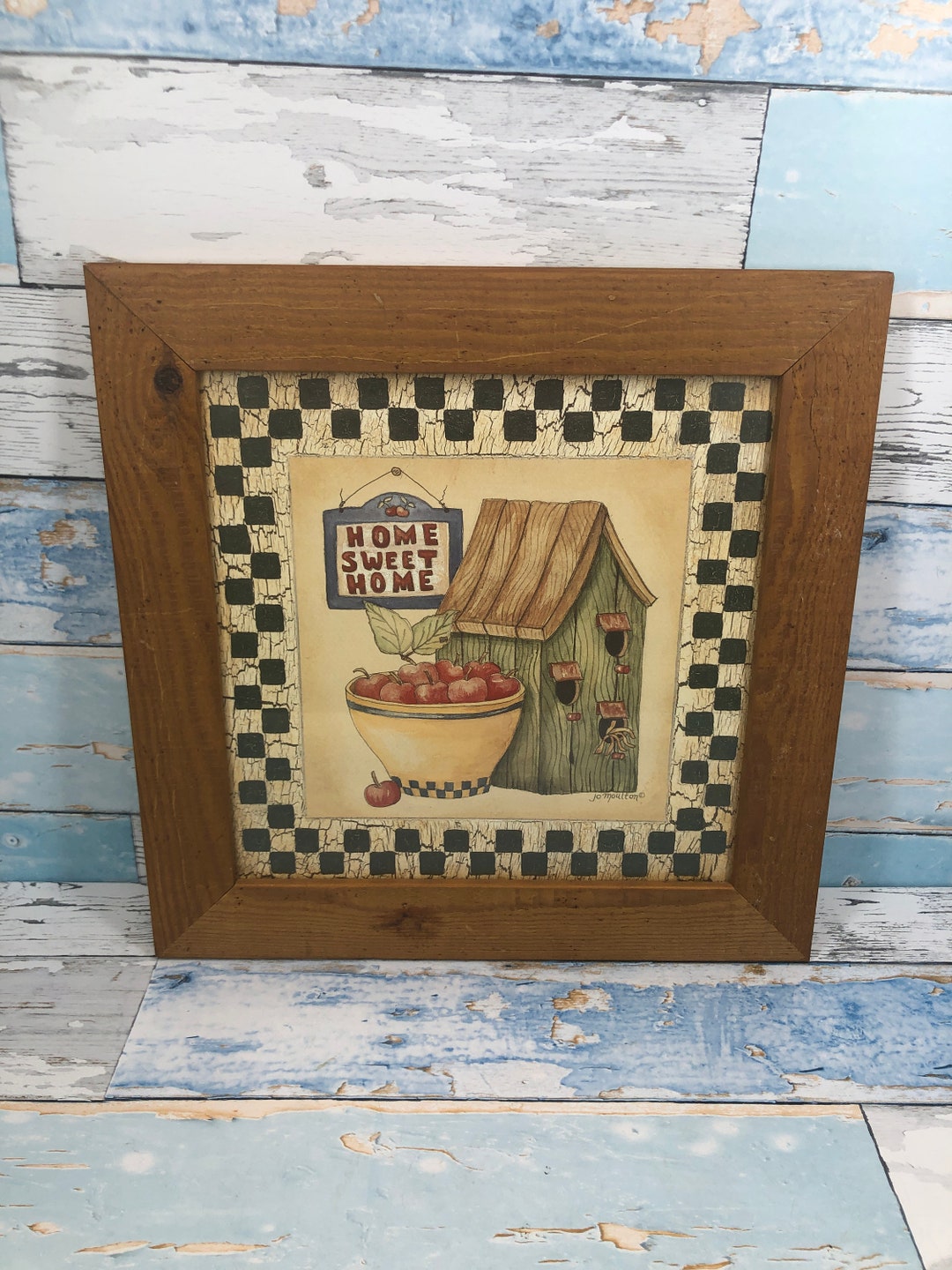 Jo Moulton アートプリント 絵画 EGGS 額縁付き Jo Moulton Art Print Wooden Frame Home Sweet Home/eggs,farm
