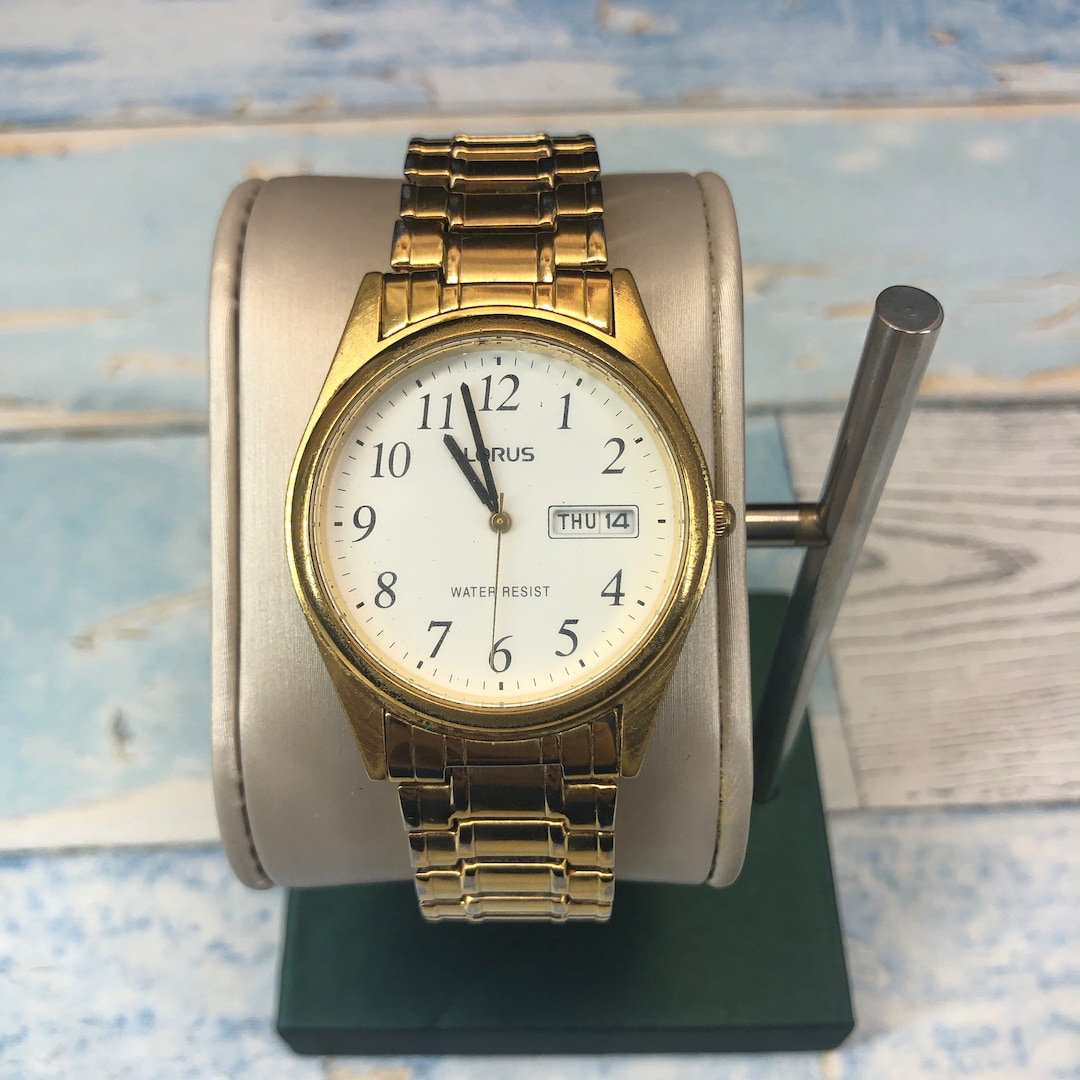 VX43-X015 Lorus Mens Elegant Watch - 100m Dual Date 38MM Case 18MM