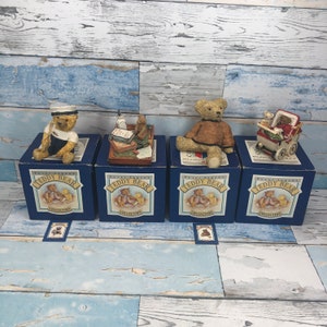Peter Fagan Teddy Bears For Sale Collectable Brown Boxed 4 to choose from Miniature Teddy Bear Figurines Cute Vintage  Collectable