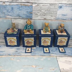 Peter Fagan Teddy Bears For Sale Collectable Brown Boxed 4 to choose from Miniature Teddy Bear Figurines Cute Vintage  Collectable
