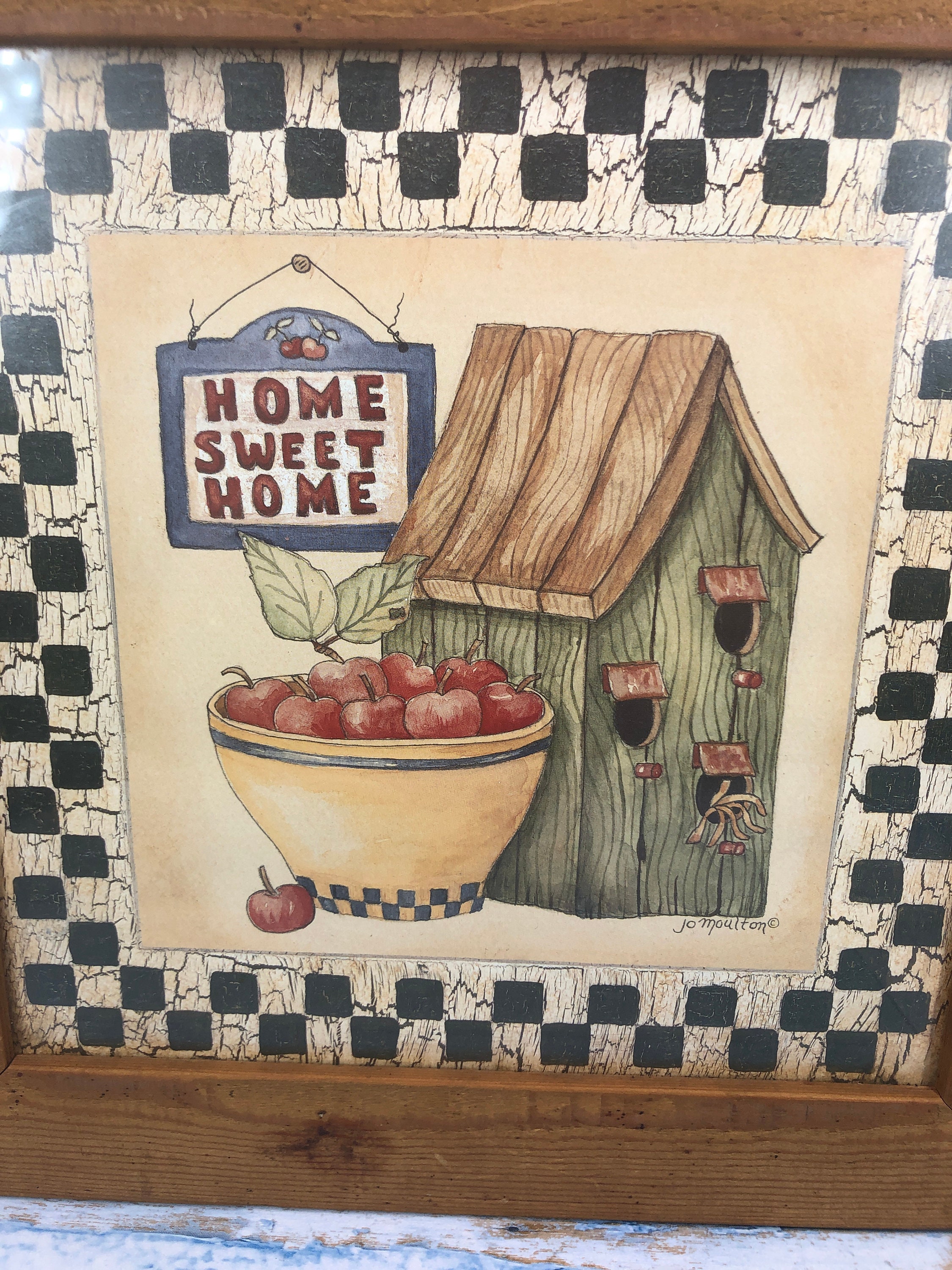 Jo Moulton アートプリント 絵画 EGGS 額縁付き Jo Moulton Art Print Wooden Frame Home Sweet Home/eggs,farm