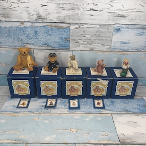 Peter Fagan Teddy Bears For Sale Collectable Brown Boxed 5 to choose from Miniature Teddy Bear Figurines Cute Vintage  Collectable