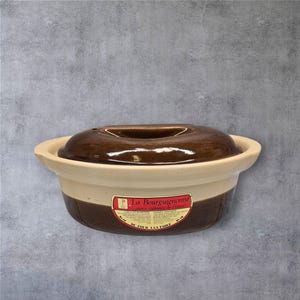 La Bourguignonne Poterie Small Casserole Dish  Pate Terrine Rustic French 8