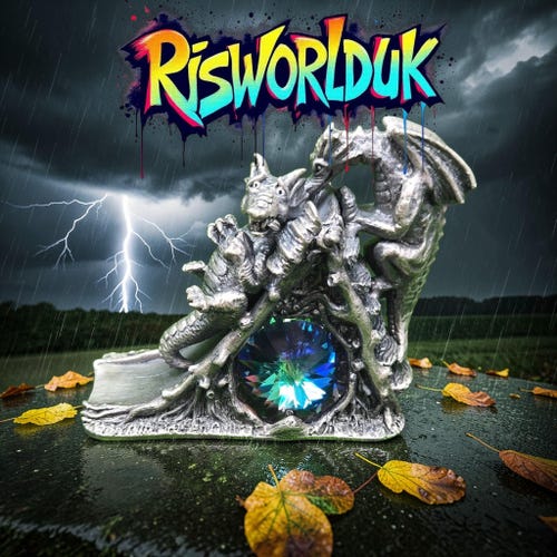 Rick Cain Limited Euro Edition Transcendental White Wolf Sculpture