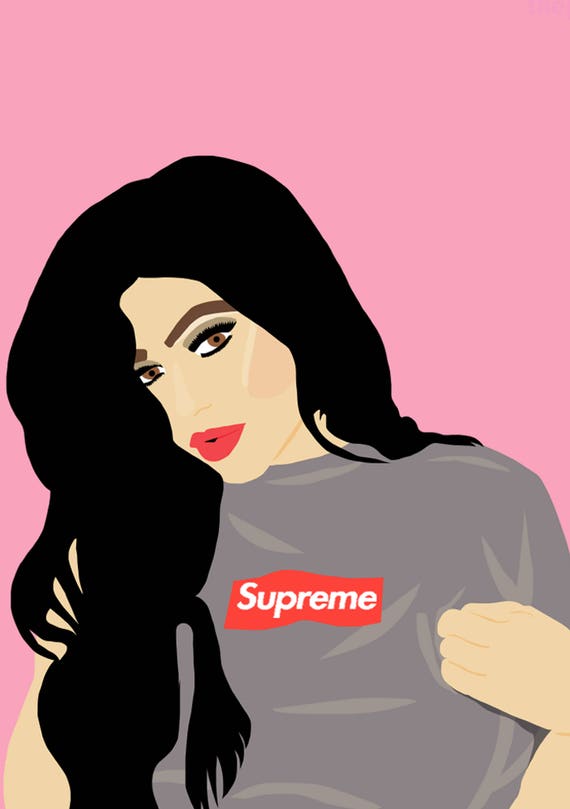 thepoopculture Kylie Jenner suprême impression | Etsy