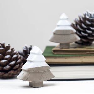 Two Concrete Christmas Trees -White Concrete Trees Decoration - Christmas Trees - Alternative Christmas Tree - Decoration - Scandi Christmas