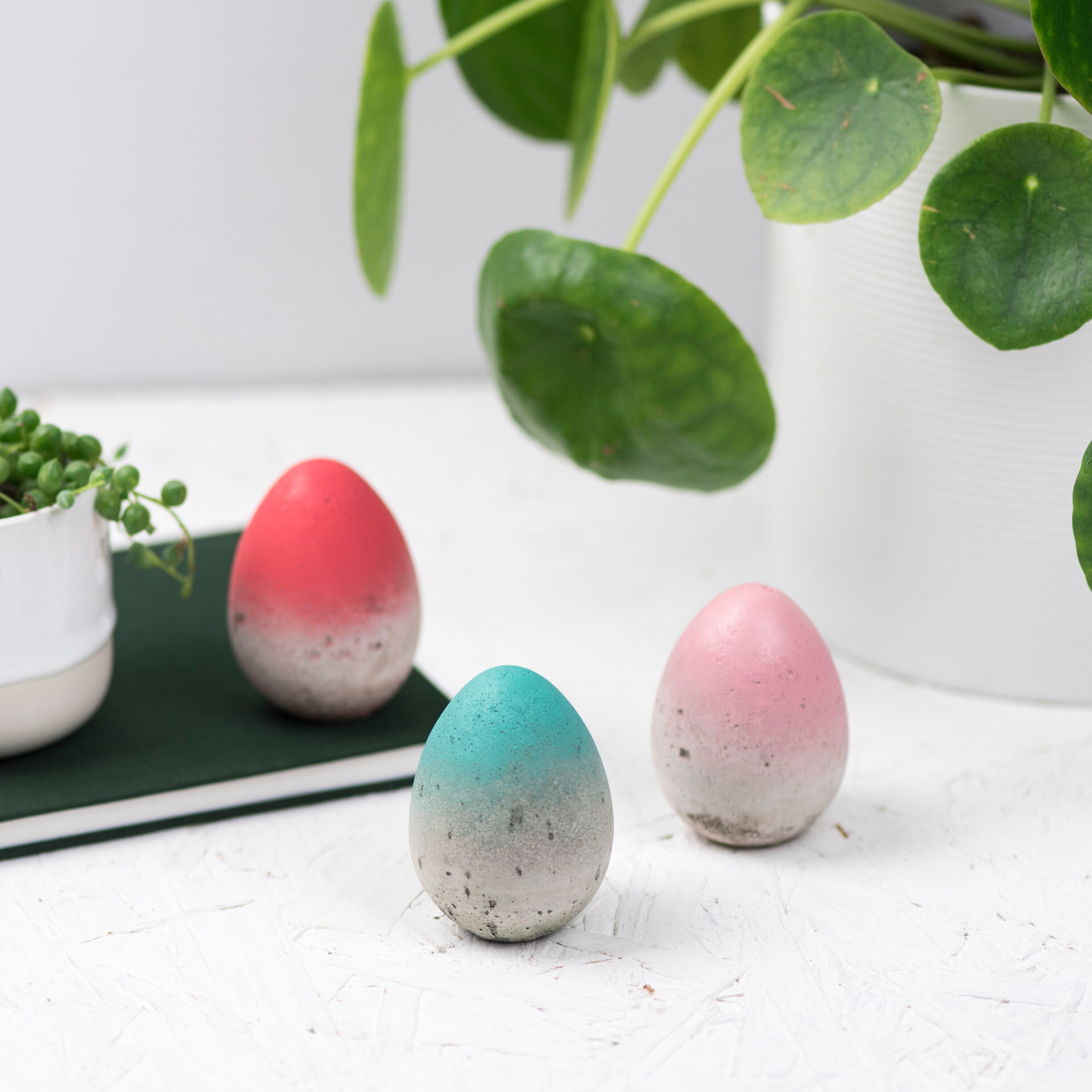 Coloured Concrete Easter Eggs Decorative Eggs Unique Etsy