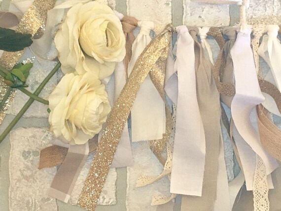 Rag Ribbon Banner Ribbon Party Banner Party Decorations Etsy