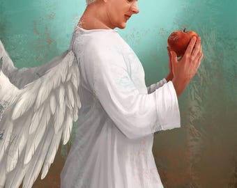 Aziraphale Good Omens Kunstdruck – Michael Sheen, 11x14 Wall Decor