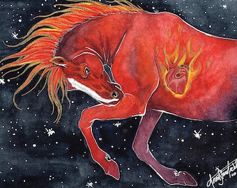 Gute Nacht Feuerherz - 13 x 18 Print