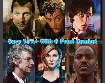 Doctor Who Portrait Druck – Fan Art, signiert (8x10)