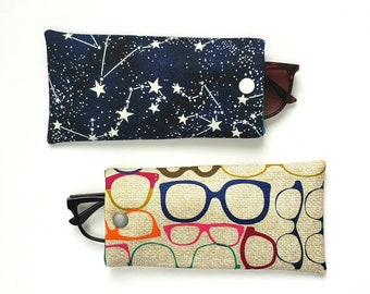 Yellow Summer Glasses Glasses Case Women Men Eyeglasses Bag Pencil Case Pouch