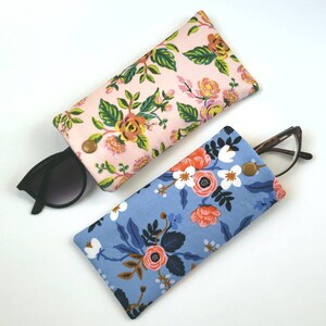 Glasses case, sunglasses case, reading glasses case, glasses pouch, sunglasses pouch, padded glasses case, floral case, Rifle Paper Co.