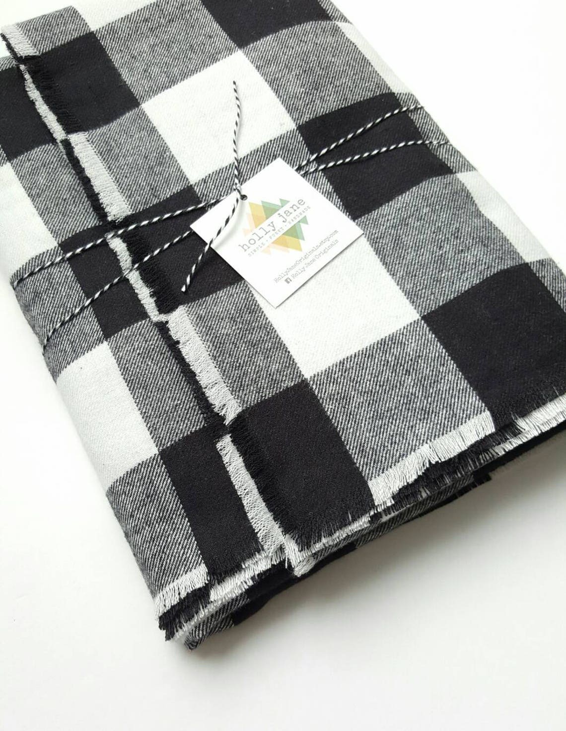 Plaid Flannel Blanket Scarf Large Plaid Cotton Flannel Etsy