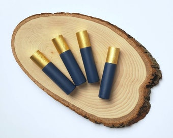 Roller bottles, essential oil rollers, roller bottle set, matte roller bottles, essential oil roller bottles, navy blue roller bottles