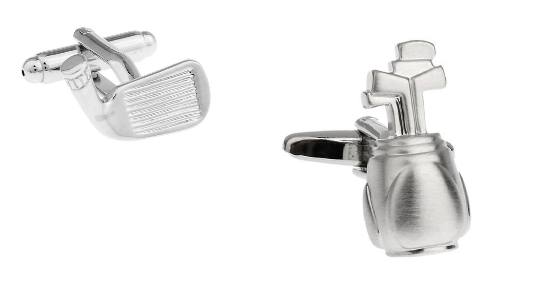 Score a Style Holeinone With These Golf Silver Tone Cufflinks Etsy