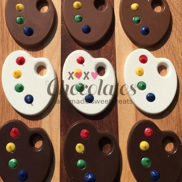 ARTIST PALETTE Chocolate Cupcake Topper/18 Count/Art Party/Paint Party/Art Gallery Opening/Birthday Party/Art Class
