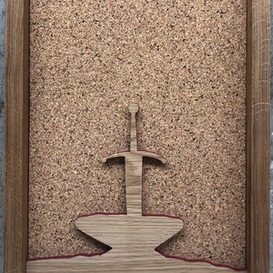 Disney Inspired Pin Display Shadowbox (Sword in the Stone), Corkboard, Cork Display