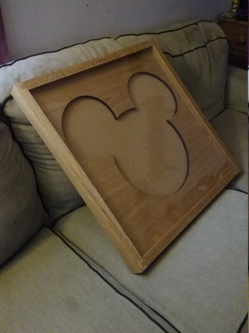 Disney Inspired Pin Display Shadowbox Mickey, Corkboard, Cork Display image 4