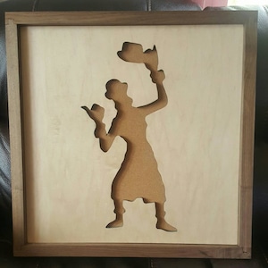 Disney Inspired Pin Display Shadowbox (Haunted Mansion Hitchiking Ghosts), Corkboard, Cork Display