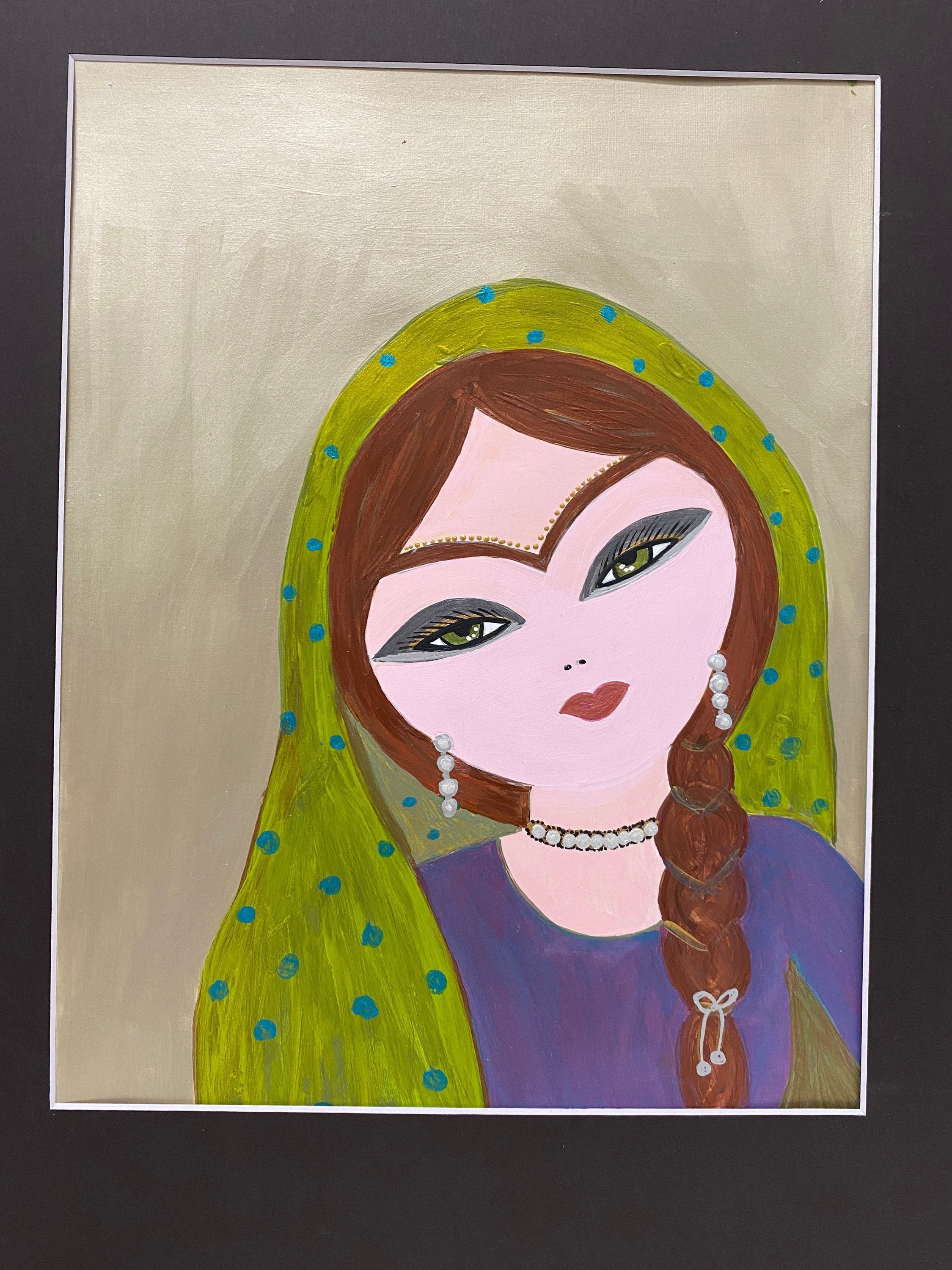 Persian Qajar Inspired Acrylic Painting - Etsy