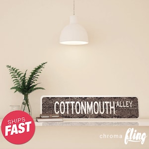 Cottonmouth Alley Gift Personalized - Metal Street Sign - Custom Street Sign - Personalize Street Sign - Custom Metal Sign - Custom Sign