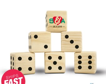 Download Lawn Dice Backyard Game The Mocassin Blue And Gold Yardzee Giant Dice Game Dice Tile Games Toys Games