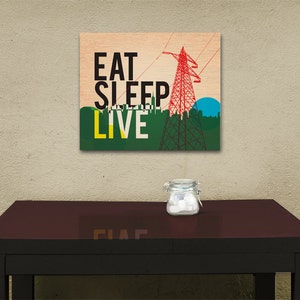 Eat Sleep Live Wall Art - 20x24 Custom Ready To Hang Wooden Wall Art - Wood Wall Art - Eat Sleep Live Wall Art