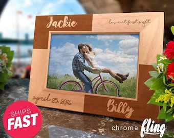 Personalized Couples Love Engraved Picture Frame - Wedding Gift - Custom Frame- Custom Picture Frame -Engraved picture frame - Couples Gift