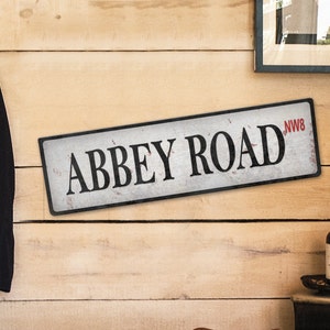 Abbey Road Distressed Street Sign - Abbey Road Distressed Aluminum Street Sign - Top Quality - Printed Street Sign - Abbey Road NW8