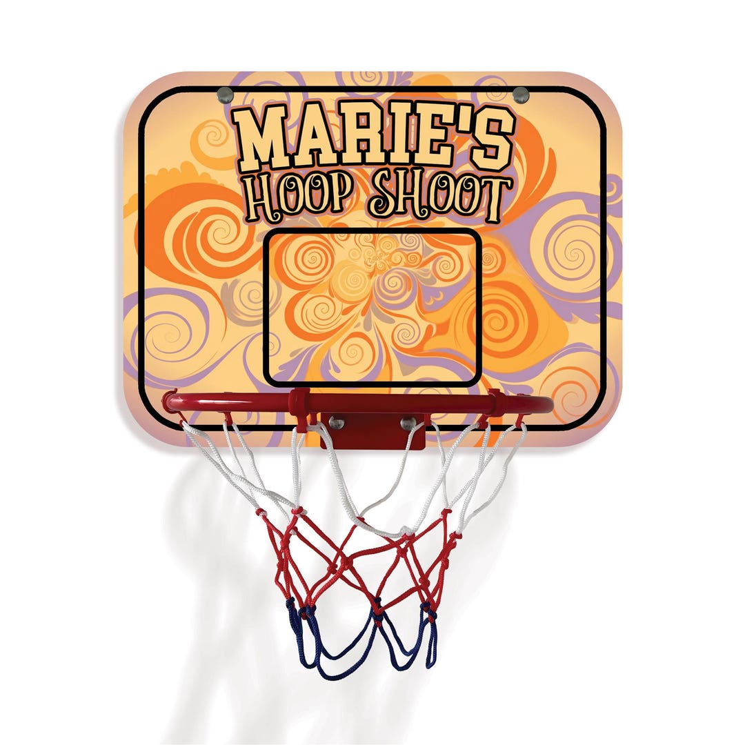 Personalized Over-the-door Mini Basketball Hoop - Custom Indoor ...