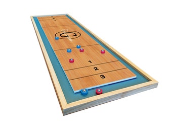 Monogram Classic Shuffleboard - Mini Shuffleboard with Red and Blue Bearings - Tabletop Game