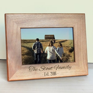 Personalized Engraved Wood Picture Frame - Gift for Mom - Mothers Day Gift - Custom Frame - Customized Picture Frame  Engraved picture frame