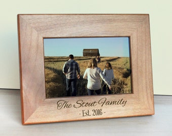 Personalized Engraved Wood Picture Frame - Gift for Mom - Mothers Day Gift - Custom Frame - Customized Picture Frame  Engraved picture frame