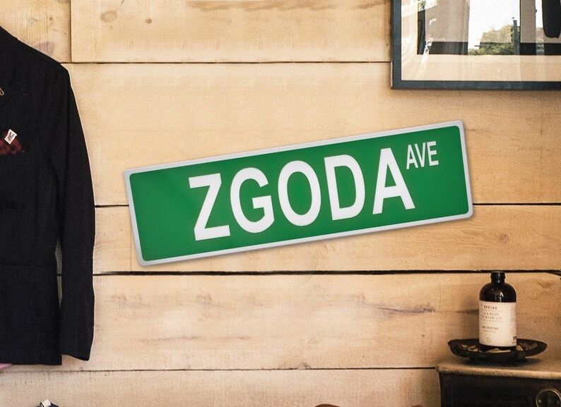 Custom Metal Street Sign Green Personalized Aluminum Street Etsy