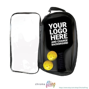 Your Logo Here Artwork Custom Pickleball Paddle Set - Wooden Pickleball Paddle - Personalized Pickleball Set with Carry Case
