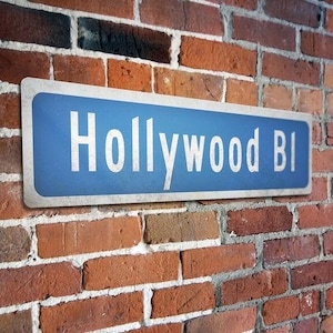Hollywood Blvd Street Sign - Hollywood Blvd Aluminum Street Sign - Custom Street Sign - Top Quality - Printed Street Sign - Street Sign