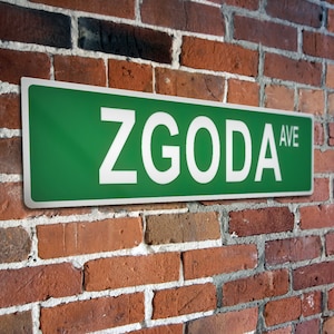 Custom Metal Street Sign Green - Personalized Aluminum Street Sign Green - Custom Street Sign - Top Quality - Printed Street Sign